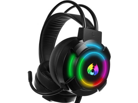 Słuchawki gamingowe przewodowe nauszne dla graczy led rgb z mikrofonem 5.1