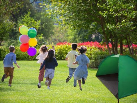 Namiot plażowy na plażę parawan ochrona uv półotwarty ogrodowy z pokrowcem