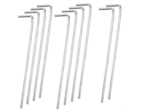 Szpilki do namiotu mocujące śledzie kotwy stal 24cm 10szt hak haczyk kołki