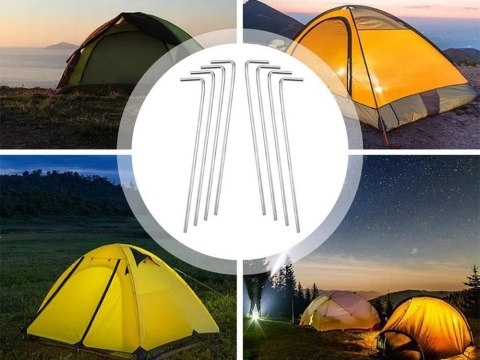 Szpilki do namiotu mocujące śledzie kotwy stal 24cm 10szt hak haczyk kołki