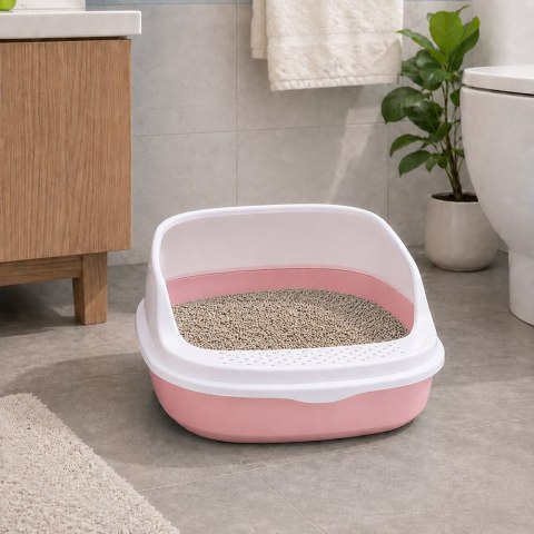 Kuweta dla kota otwarta z ramką soldna toaleta na żwirek + łopatka duża