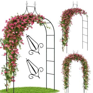 Pergola ogrodowa podpora do kwiatów do pnączy łuk na róże metalowa ozdobna