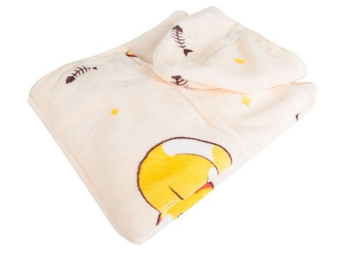 Ciepła bluza kotek koc oversize xxl 2w1 gruba futrzak miękka z kapturem