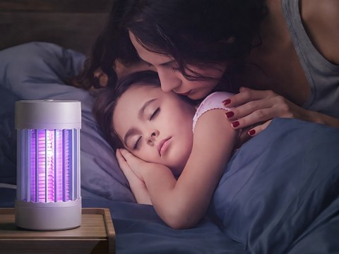 Lampa pułapka owadobójcza na komary owady ćmy uv bezprzewodowa wisząca