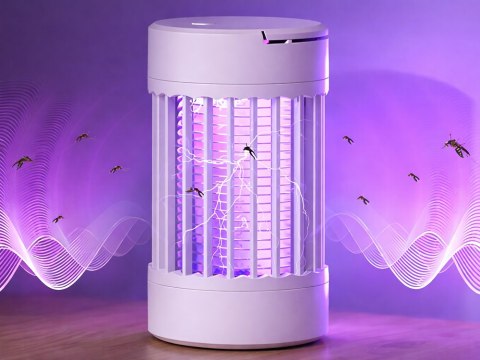 Lampa pułapka owadobójcza na komary owady ćmy uv bezprzewodowa wisząca
