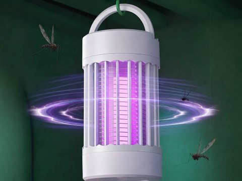 Lampa pułapka owadobójcza na komary owady ćmy uv bezprzewodowa wisząca