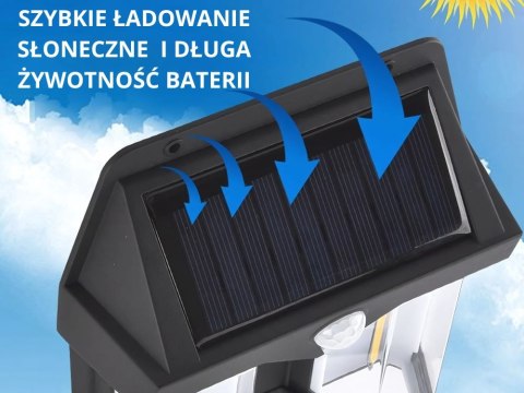 Lampa solarna z czujnikiem zmierzchu ruchu 3 tryby wodoodporna 1200lm