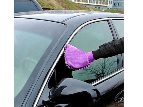 Rękawica szmatka z mikrofibry do czyszczenia auta mycia samochodu na dłoń