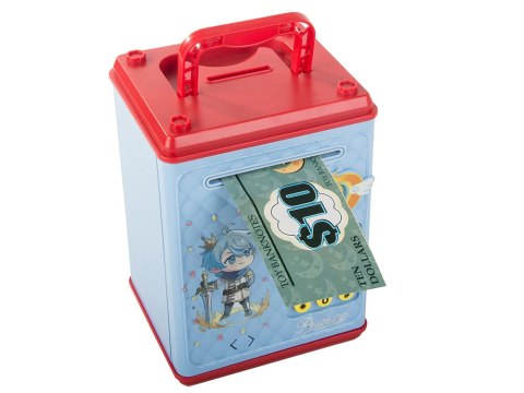 Skarbonka sejf bankomat na kod dostępu banknoty monety pieniądze kod pin
