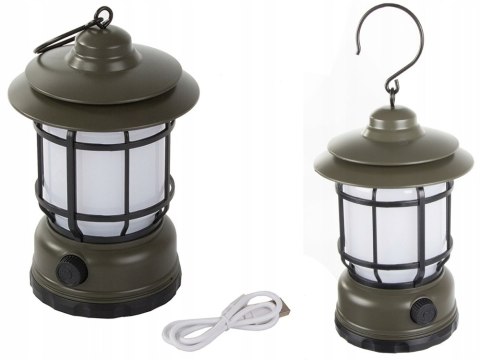 Lampa kempingowa biwakowa akumulatorowa led usb turystyczna hak pochodnia