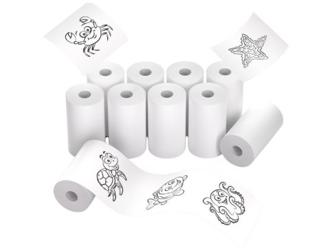 Papier termiczny do mini drukarki samoprzylepny 55 mm 5 rolek szybki druk