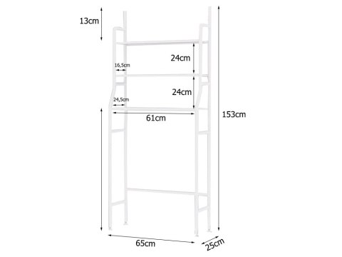 Półka stojąca nad pralkę stojak do pralni łazienkowa szafka regał 3 półki