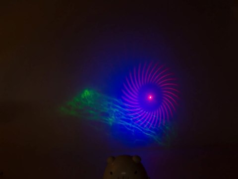 Projektor niedźwiadek lampka nocna rzutnik laserowy led pilot uniwersalny