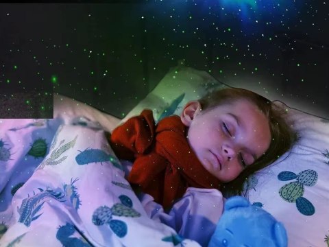 Projektor niedźwiadek lampka nocna rzutnik laserowy led pilot uniwersalny