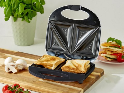 Toster opiekacz do kanapek tostów grzanek 750w sandwich podwójny czarny