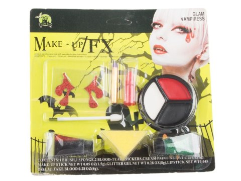 Zestaw do makijażu wampira draculi do twarzy na halloween makeup z krwią