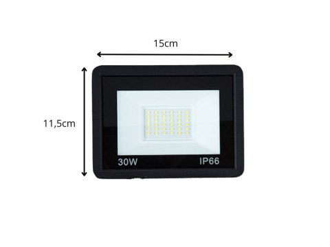 Naświetlacz halogen reflektor led 30w 6000k zewnętrzny wodoodporny ip66