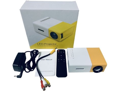 Projektor yg300 wersja 2025 full hd przenośny tv rzutnik usb hdmi pilot