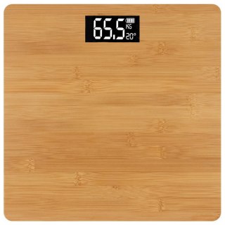 Waga łazienkowa elektroniczna bambusowa cyfrowa lcd temperatura 180kg