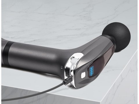 Pistolet do masażu pleców ciała nóg masażer mocny massage gun 4 końcówki