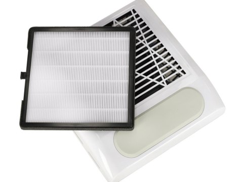 Pochłaniacz pyłu do paznokci bezworkowy kasetowy manicure 80w z filtrem