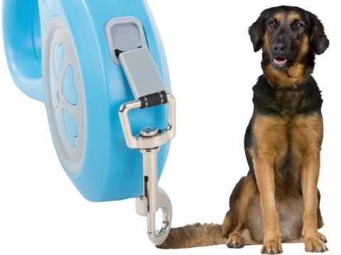 Smycz automatyczna dla psa taśma z blokadą mocna lekka zwijana 5m 15kg