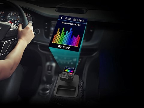 Transmiter bluetooth 5.0 fm zestaw głośnomówiący usb qc tf bass lcd 12-24v