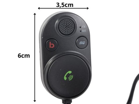 Transmiter samochodowy bluetooth adapter kabel usb aux bt5.3 bass boost