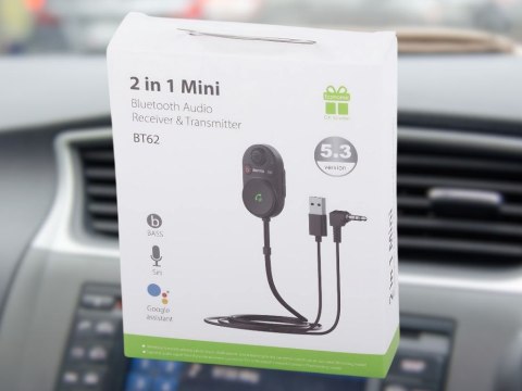 Transmiter samochodowy bluetooth adapter kabel usb aux bt5.3 bass boost