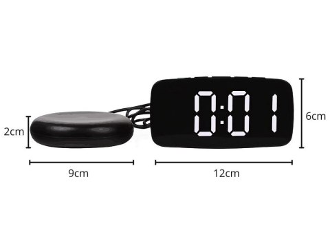 Budzik zegar elektroniczny z padem wibracyjnym led alarm cyfrowy sieciowy