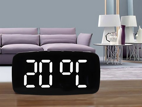 Budzik zegar elektroniczny z padem wibracyjnym led alarm cyfrowy sieciowy