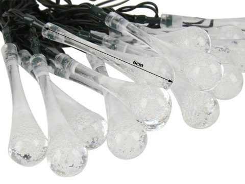 Lampki światełka solarne ogrodowe girlanda sople na taras balkon 100 led