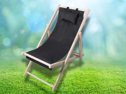 Leżak drewniany leżaki plażowy składany ogrodowy poduszka fotel na plażę