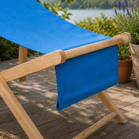 Leżak drewniany leżaki plażowy składany ogrodowy poduszka fotel na plażę