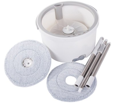 Mop obrotowy rotacyjny 360 spin wiadro zestaw 2x nakładki mikrofibra