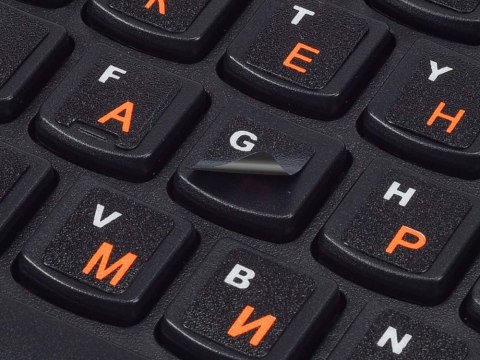 Naklejki nakładki nalepki na klawiaturę laptopa pc qwerty cyrlica 11x13mm
