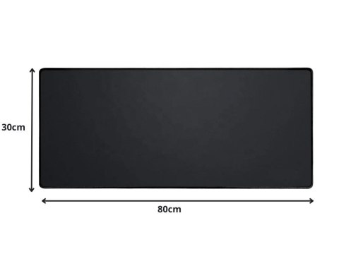 Podkładka gamingowa pod mysz i klawiaturę xl 80x30 cm antypoślizgowa czarna