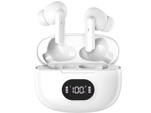Słuchawki douszne bluetooth bezprzewodowe z etui ładującym led i mikrofonem