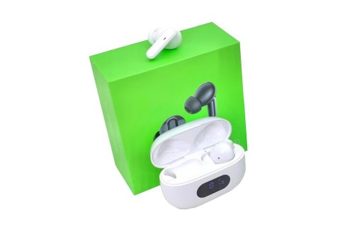 Słuchawki douszne bluetooth bezprzewodowe z etui ładującym led i mikrofonem