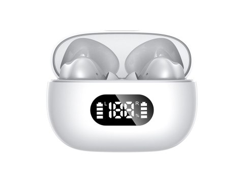 Słuchawki douszne bluetooth bezprzewodowe z etui ładującym led i mikrofonem
