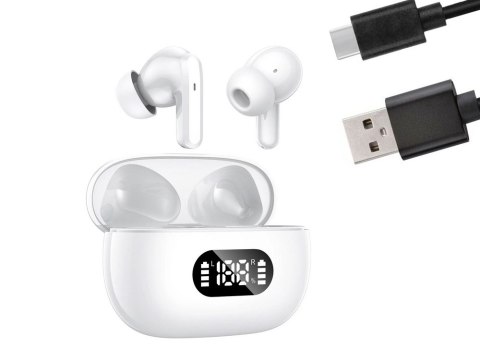 Słuchawki douszne bluetooth bezprzewodowe z etui ładującym led i mikrofonem