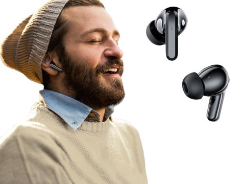 Słuchawki douszne bluetooth bezprzewodowe z etui ładującym led i mikrofonem