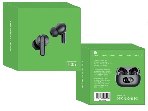 Słuchawki douszne bluetooth bezprzewodowe z etui ładującym led i mikrofonem