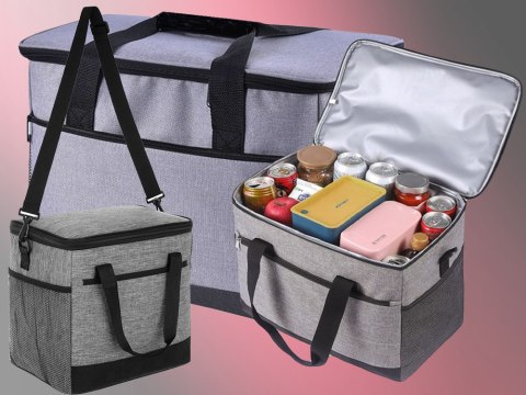 Torba termiczna lunch box jedzenie piknikowa na plażę na picie lodówka 16l