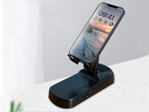 Głośnik stojak pod telefon uchwyt teleskopowy bluetooth powerbank podstawka