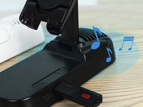 Głośnik stojak pod telefon uchwyt teleskopowy bluetooth powerbank podstawka
