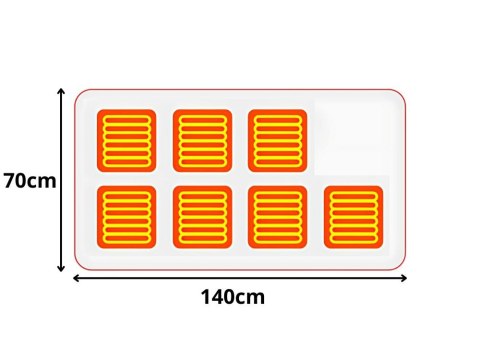 Koc elektryczny usb duży 140x70 cm bluza ciepła 3 tryby 7 stref ogrzewania