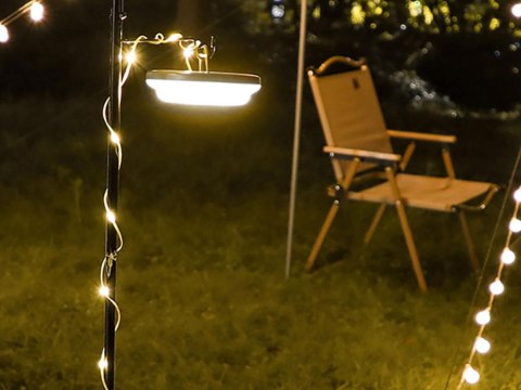 Lampa kempingowa biwakowa akumulatorowa led girlanda na rolce 8m ciepła