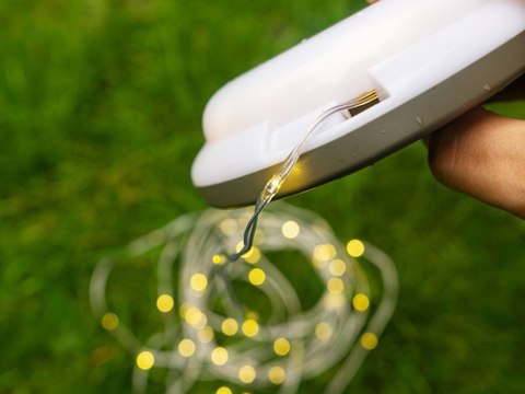 Lampa kempingowa biwakowa akumulatorowa led girlanda na rolce 8m ciepła