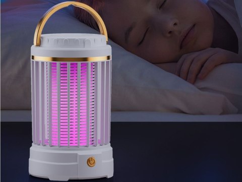 Lampa na komary owadobójcza uv led wisząca akumulatorowa 2 tryby z lampką